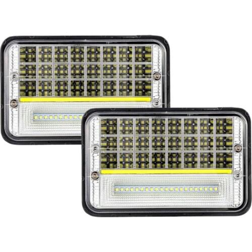 4x6 inch Auto Square LED Headlight 45W IP67 Waterproof DRL Daytime Running Lights Work Light for Motorhome/RV/Chevrolet