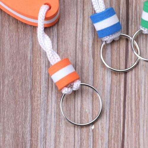 5Pcs Oval Foam Floating Keychain Boating Fishing Surfing Outdoor Sports Keyrings R7RF