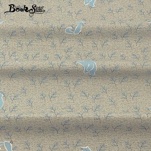 Booksew 100% Cotton Twill Fabric Sewing Cloth Animal Design Home Textile Baby Bedsheet Patchwork DIY Doll Craft Fat Quarter CM