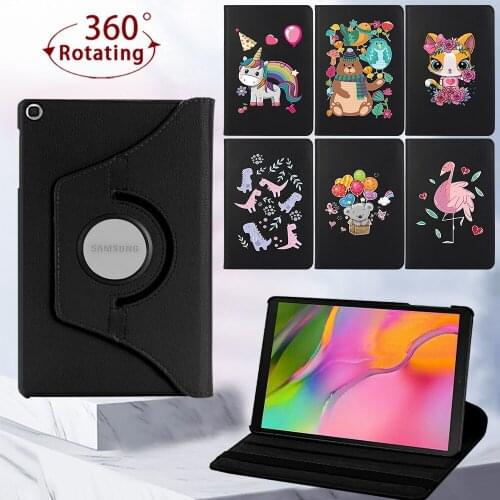Tablet Case for Samsung Galaxy Tab A7/Tab S6 Lite/Tab A 10.1 T515/T510 360 Rotating Protective Cover + Free Stylus