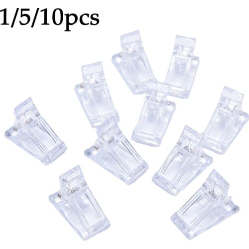 1/5/10Pcs extension nail gel Quick Building Nail Tips Clip Finger Extension UV LED Plastic Builder Nail Art Tool Set