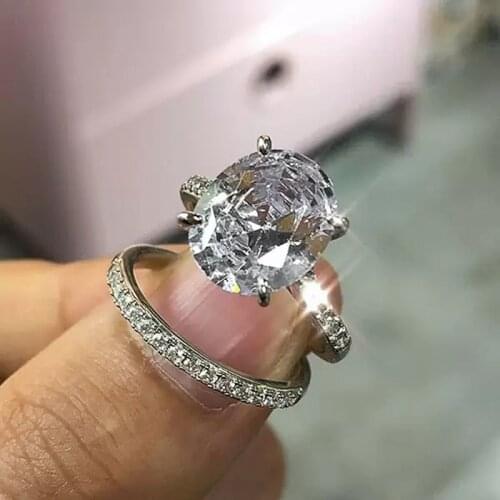 Huitan Creative Double Stackable Set Rings Women High Quality Wedding Engagement Accessories Timeless Styling Eternity Jewelry