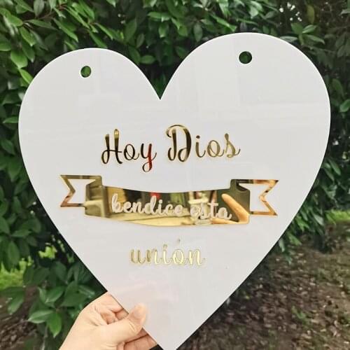 Heart Shape Custom Welcome Sign, Acrylic White Welcome Sign Direction, Wedding Party Gift Favor
