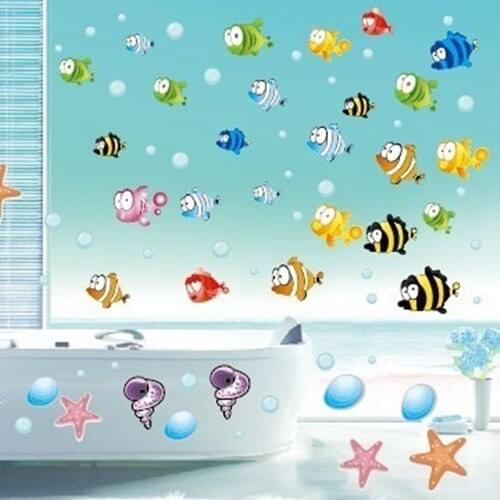 Flounder Creative Wall Stickers For Childrens Room Bedroom Living Room Waterproof Bathroom Decoration