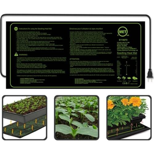 Plant Heating Pad 20x10inch Seedling Heating Mat Waterproof Plant Seed Germination Propagation Clone Starter Pad Garden Supplies