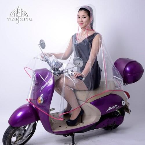 EVA both men and women fashion and fresh poncho More transparent storage battery poncho motorcycle raincoat