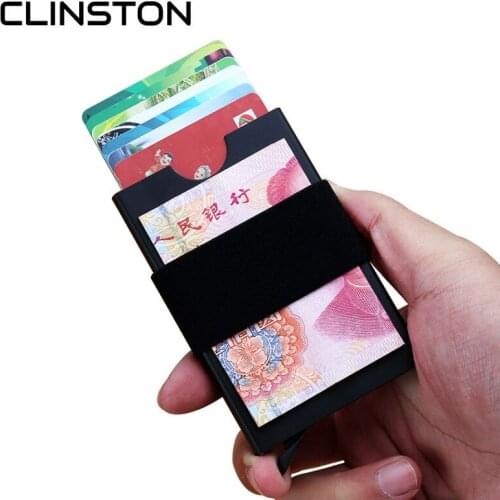 Aluminium ID Credit Card Holder Male Alloy Strap Casual Thin Card Holders Metal Cardholder Wallet for Men Women