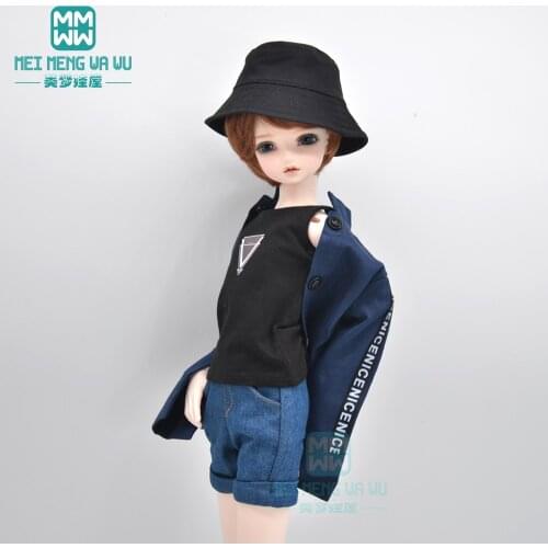 Clothes for doll fits 1/4 40-45cm MSD denim shorts and wear wild shirts