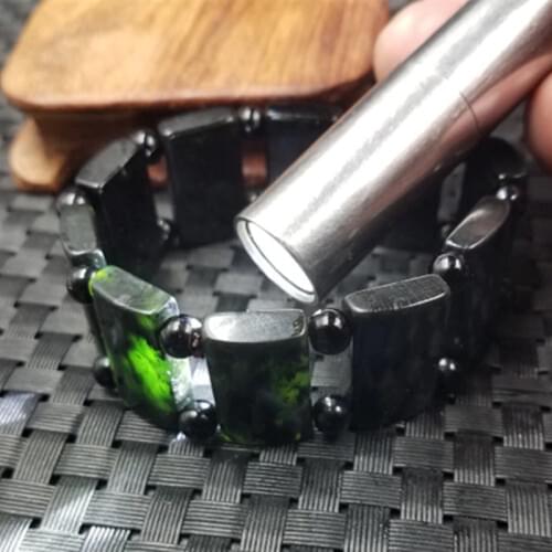 Natural black green jade bracelet for men women jadite jade beads bracelets for women jade jewelry