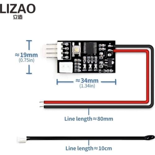 VHM-802 DC 12V PWM Temperature Controller Fan Controller 4-Wire Temperature Fan Speed Controller Governor for PC Fan Alarm