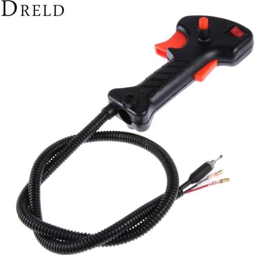 DRELD Brush Cutter Grass Trimmer Right Switch Handle Without The Pipe For 43CC 52CC Brush Cutter Spare Parts Petrol/Gas Power