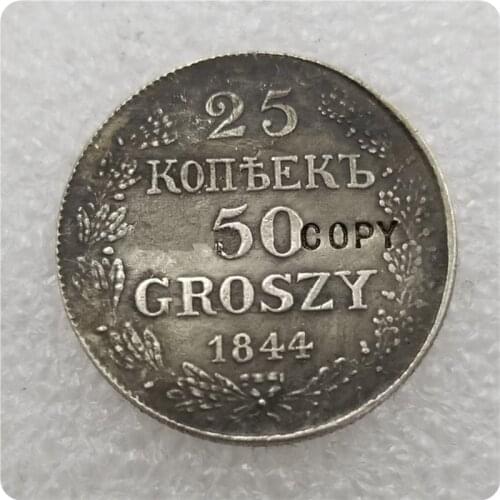 Russia Empire Poland : 25 Kopiejek - 50 Groszy 1844 COPY commemorative coins-replica coins medal coins collectibles