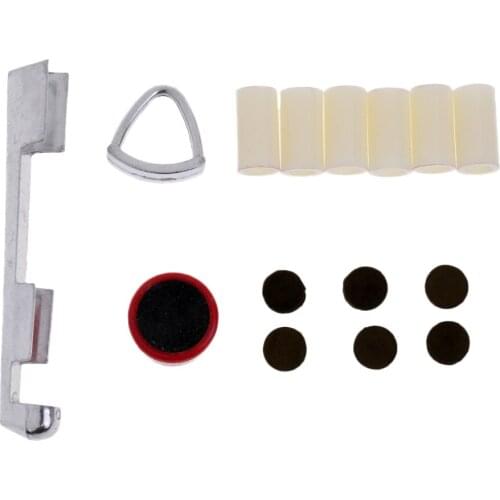 High Quality Set of Billiards Pool Cue Repair Kit Include Tips Ferrules Scuffer Clamp Cue Repair Kits for Billiard Players