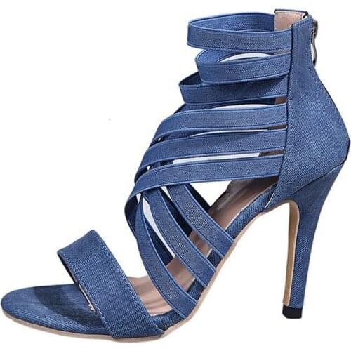 Womens Sandals Cross Strap Gladiator Ladies Snakeskin Thin High Heels Womens Summer Pumps Female Shoes Zipper Sandals Sexy
