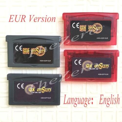 Gold Sun The Lost Age for 32 Bit Handheld Player Video Game Cartridge Console Card EUR Version Stickers