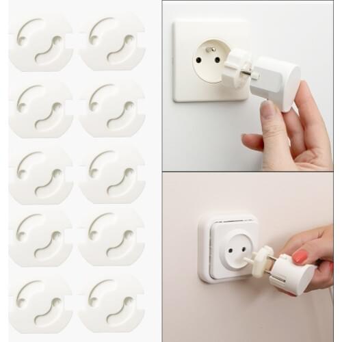 10 Pcs EU Baby Safety Electrical Outler Cover Anti Electric Shock Rotate Socket Protection Plug Protector Kid Power Socket Guard