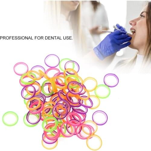 10 Pcs Dental Elastic Latex Braces Traction Ring Teeth Orthodontics Rubber Band Close Teeth Mixed Color Dentist Accessory Tools