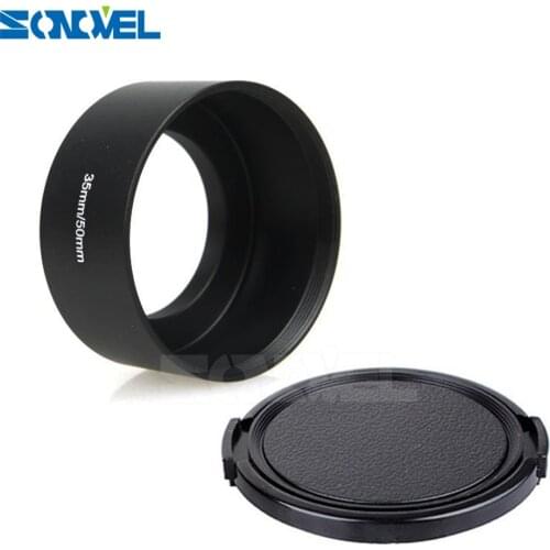 35mm Metal Screw Lens Hood + Lens cap for FUJIAN 35mm f1.7 50mm f1.4 CCTV TV Lens