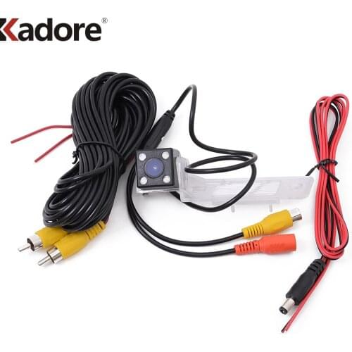 Car Rearview Camera For Volkswagen vw Tiguan 2009-2013 2014 2015 2016 Reverse Backup Rear View Cameras 4 LED HD Night Vision