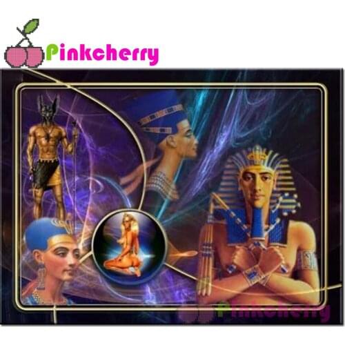 Large Retro Egypt Queen Cleopatra Ancient Egyptian Pharaoh full diy diamond Painting cross stitch diamond embroidery sale k341