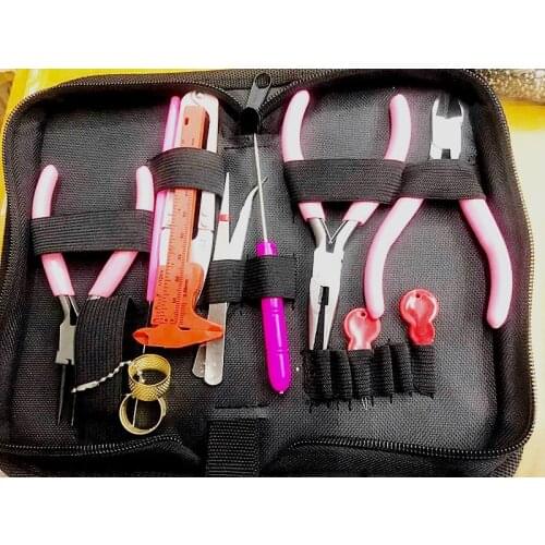 Black Style Jewellery Making Beading Pliers Tools Kit Set Wire Crimping Cable Cutters Hand Tools Long Nose Pliers Multitools