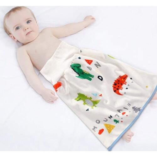 Children Summer Diaper Skirt Short 2 In 1 Anti Bed-wetting Washable Cotton Bamboo Fiber Night Time Sleeping Potty Training Skirt