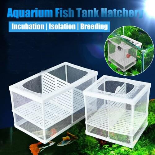Aquarium Fish Breeding Breeder Box Baby Fish Hatchery Isolation Net Fish Tank Incubator Box Hanging Aquarium Accessory Supplies