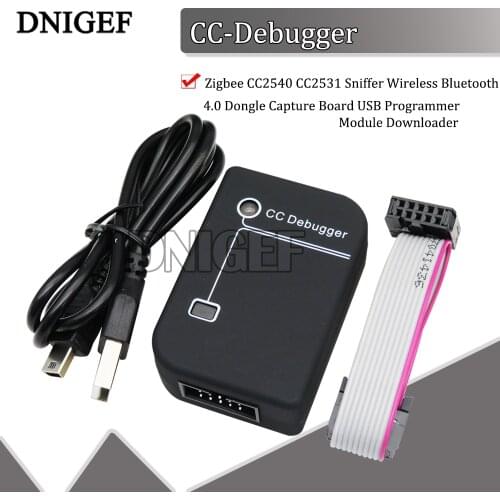 DNIGEF CC Debugger Zigbee CC2540 CC2531 Sniffer Wireless Bluetooth 4.0 Dongle Capture Board USB Programmer Module Downloader