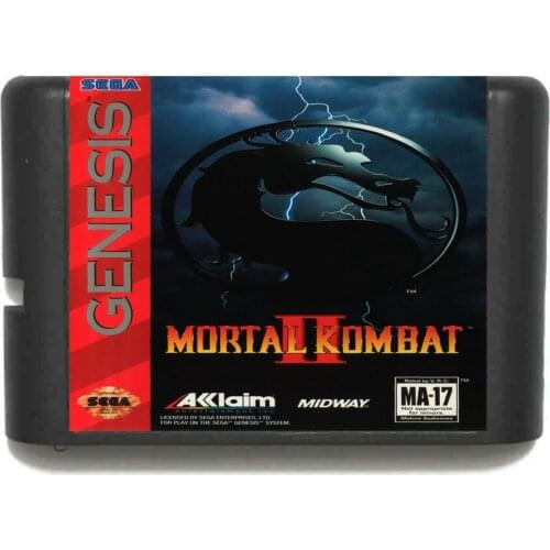 Hottest Mortal Kombat II 16 bit MD Game Card For Sega Mega Drive For Genesis