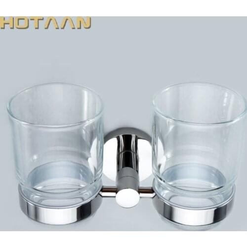 Chrome Plate Solid Brass Tumbler Holder Cup & Tumbler Holders Copper Toothbrush Holder Bathroom Accessories Banheiro YT-10108
