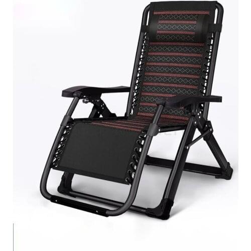 Rattan chair recliner folding lunch break nap chair armchair balcony rattan weaving for the elderly in winter and summer