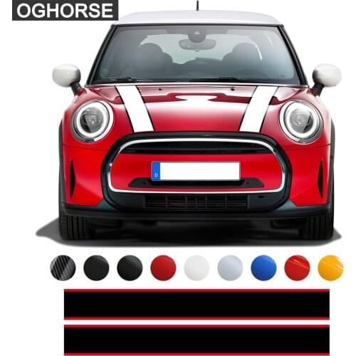 Car Hood Decal Engine Cover Rally Line Bonnet Stripe Sticker For MINI Cooper R55 R56 R57 R58 R59 R60 R50 R52 R53 F54 F55 F56 F60