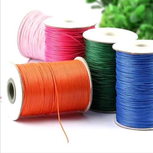 NEW 10 Meters 1/1.5/2/2.5mm Waxed Cotton Cord Waxed Thread Cord String Strap Necklace Rope Bead DIY Jewelry Making for Bracelet