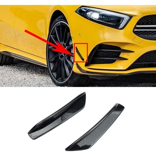 For Mercedes Benz A Class W177 AMG A160 A180 A200 A250 A35 2019+ Front Bumper Fog Lamp Side Canards Fins Lip Splitters Air Trim