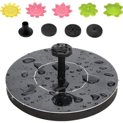 3W Solar Powered Pond Fountain Floating Water Pump with 9 Nozzles for Bird Bath Pond Pool Fish Tank Aquarium Garden Decoration