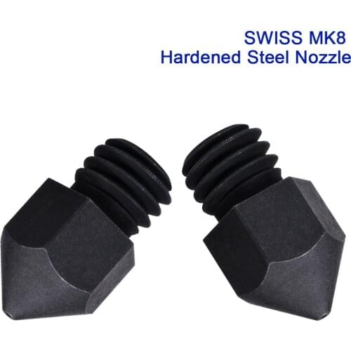 Swiss MK8 Hardened Steel Nozzle M6 Thread 1.75MM Filament For Heater Block Extrusion 3D Printer Parts CR10 PRO Ender3 Hotend