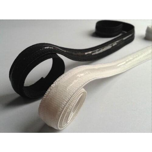 30meters pack silicone gripper elastic 1/2" webbing shoulder strap tape bras lingerie girdle color white sewing accessories