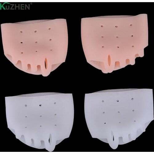1pair Silicone Five Holes Honeycomb Foot Care Tool Hallux Valgus Orthopedic Braces Toe Foot Care Corrector Thumb Bone Orthotics