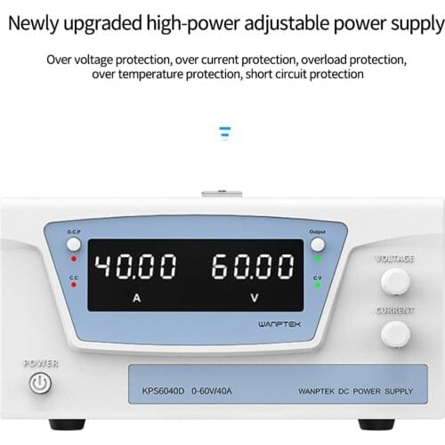 4-digit Display LED DC Power Supply Automatic Memory Encoder Adjustment DC Voltage Stabilizer KPS6040D 2400W 60V 40A High Power