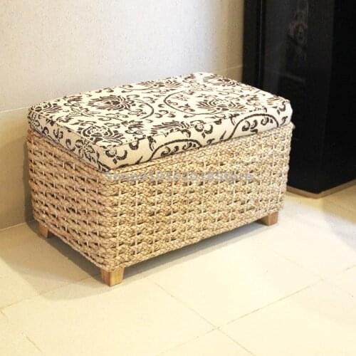 Foyer Shoes And Stools Can Be Used For People, Straw Woven Storage, Shoes Changing Sofa, Stool, Childrens Toy Box, Footrest