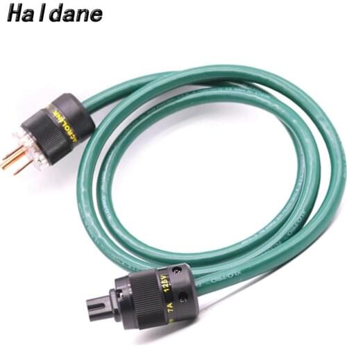 Haldane HIFI XLO OFC Power Cable Amplifier CD DVD Player Audio AC Power Cord with EU/US Power Plug Figure 8 C7 IEC Connector