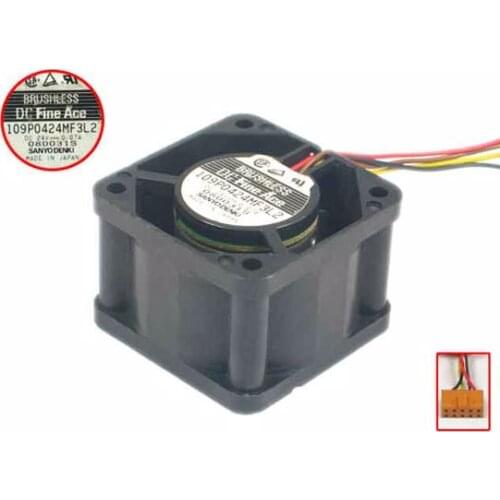 SANYO DENKI 109P0424MF3L2 DC 24V 0.07A 40x40x28mm Server Cooling Fan