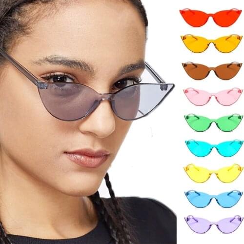 Vintage Cat Eye Women Sunglasses PC Frame Resin Lens UV400 Eyewear Glasses