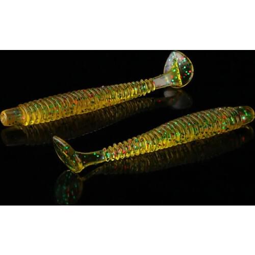 WALK FISH 12PCS/Lot 70mm 2.2g Soft Rubber Bait Fishing Lure Jig Wobbler Soft Worm Carp Fishing Bait Artificial Silicone Swimbait