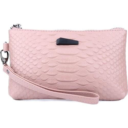 Women Party Clutch Bag Classic Solid Color Alligator Pattern Evening Handbag Wrist PU Leather Purse