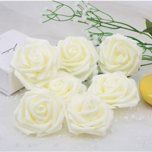 10pcs-100Pcs 8CMPE Foam Rose Flower Head Artificial Home Decoration Bridal Bouquet Wreath Wedding Party DIY
