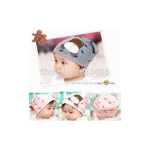 10pcs/lot free shipping baby hat Cartoon dog labeling head cap Boys & Girls Hats 17cm x 17cm For 1-12 months of baby