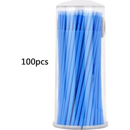 100 pcs Bottled Disposable Cotton Bud Eyelash Grafting Mascara Gel Paste Cleaning Stick Cleaning Cotton Swab Cheap