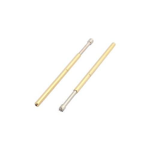 10pcs P100-H2 1.36mm Dia 33.3mm Length Metal Spring Pressure Test Probe Needle P100-H