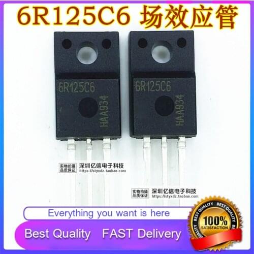 5Pcs/Lot New Original 6R125C6 IPA60R125C6 Field Effect Tube 600V30A TO220F PLASTIC SEAL Good Quality